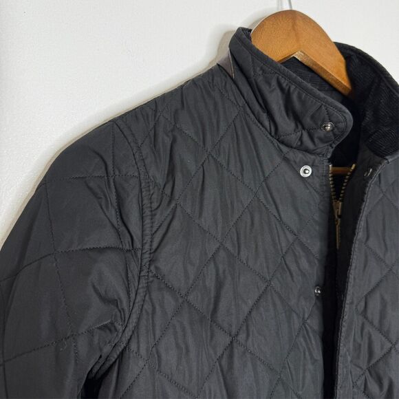Barbour Jacket XL Black Quilted Barn Coat Equestrian Country Chore Children's - Picture 2 of 9